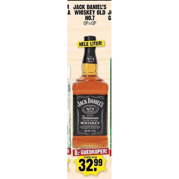 Jack Daniel's Whiskey Old No.7 Hele Liter