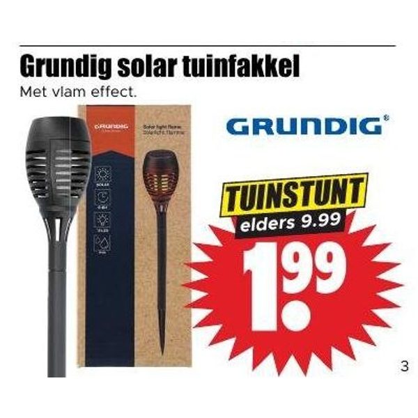Grundig solar tuinfakkel