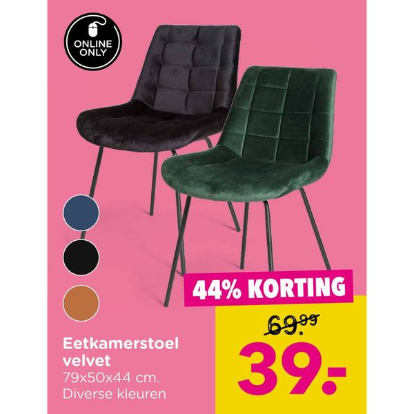 Eetkamerstoel velvet