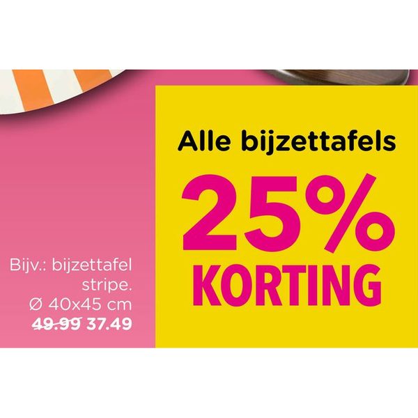 bijzettafel stripe
