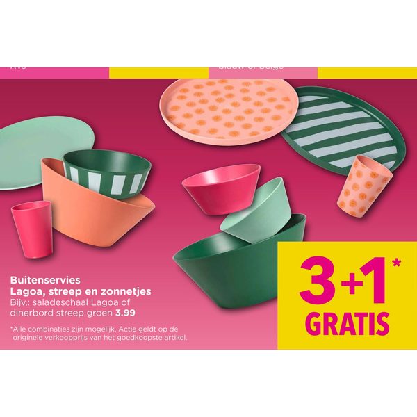 Buitenservies Lagoa, streep en zonnetjes
