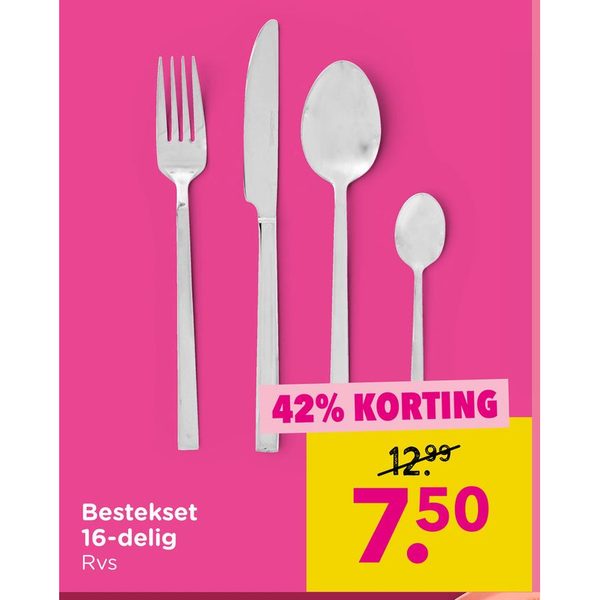 Bestekset 16-delig Rvs