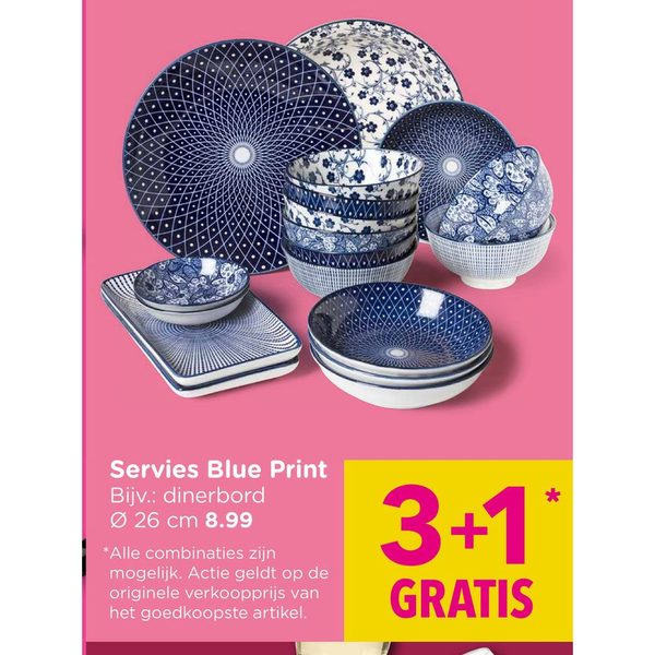 Servies Blue Print