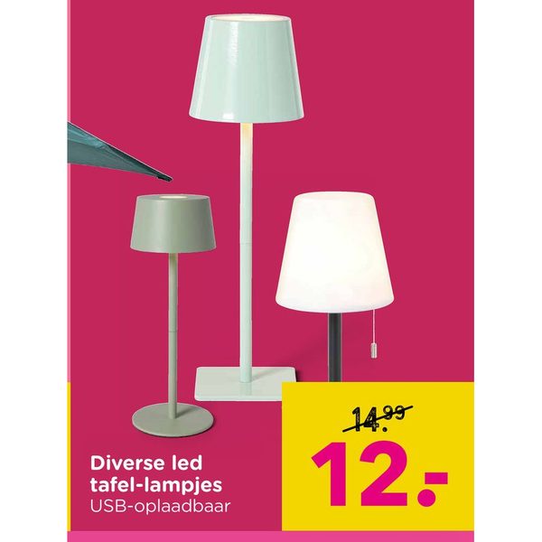 Diverse led tafel-lampjes