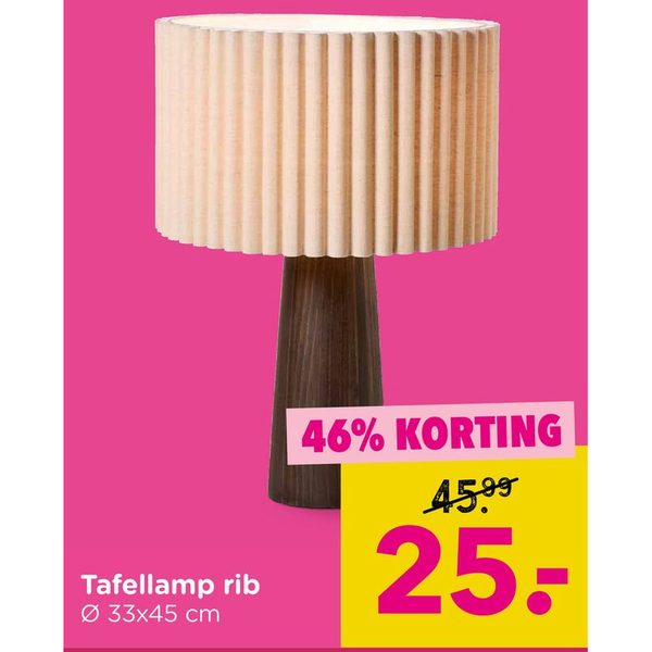 Tafellamp rib