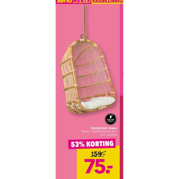 Hangstoel Aqua