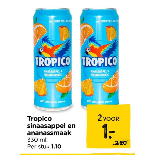 Tropico sinaasappel en ananassmaak