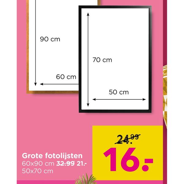 Grote fotolijsten 50x70 cm
