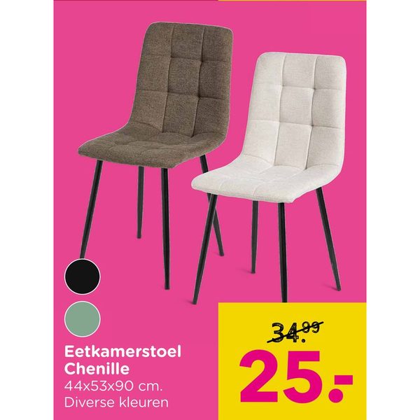 Eetkamerstoel Chenille